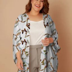 Zink London White & Blue Shrug-image-7