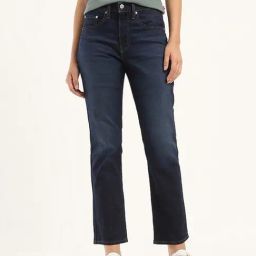Levi's 724 Indigo Blue Cotton Slim Fit Jeans-image-37