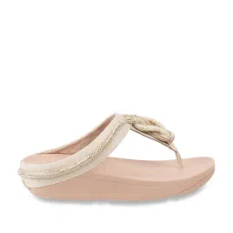 FitFlop Women's Beige T-Strap Wedges-image-47