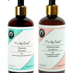 Fix My Curls Cleansing Shampoo & Hydrating Deep Conditioner Combo - 250 ml each image 1