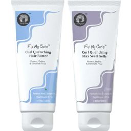 Fix My Curls Curl Quenching Hair Butter & Curl Quenching Flax Seed Gelly Combo image 1