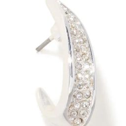 Forever New Silver & Crystal Shea Stone Curve Loop Stud Earring image 2