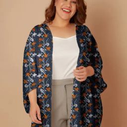 Zink London Navy Floral Print Shrug-picture-45