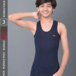 Dollar Bigboss Boys Multicolor Solid Vest (Pack Of 3)-image-86