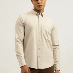 United Colors Of Benetton Beige Cotton Regular Fit Shirt-picture-31