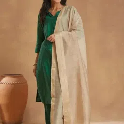 Fabindia Beige Woven Dupatta-picture-32