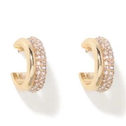Forever New Gold & Crystal Sia Stone Hoop Earring-23