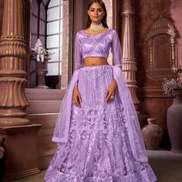 VARNI FABRICS Embroidered Semi-Stitched Lehenga & Unstitched Blouse With Dupatta-28