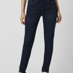 Van Heusen Navy Skinny Solid Jeans-image-32