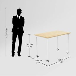 Godrej Interio Upbeat Prelaminated Brown Engineered Wood Computer Table image 2