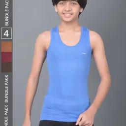 Dollar Bigboss Boys Multicolor Solid Vest (Pack Of 4)-image-37