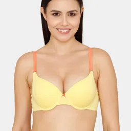 Zivame Yellow Medium Coverage Push-up Bra image 1