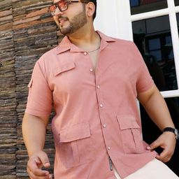 Instafab Plus Men Comfort Cuban Collar Relaxed Fit Cotton Casual Shirt-image-86