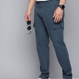 Flying Machine Men Relaxed Tapered Fit Cargos Trousers-image-15