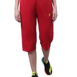 Vimal Jonney Red Regular Fit Mid Rise Capris-picture-18
