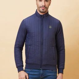 Being Human Dark Blue Oversized Striped Jackets-picture-33