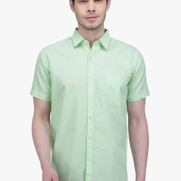 Southbay Men Green Solid Smart Tailored Fit Casual Shirt-picture-42