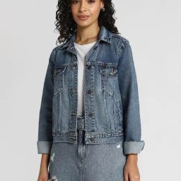 American Eagle Navy Cotton Denim Jacket-picture-46