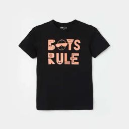 Fame Forever by Lifestyle Kids Black & Peach Cotton Printed T-Shirt-picture-2