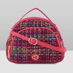 Caprese Fuchsia Harmonee Woven Jacquard Cross Body Bag-image-27