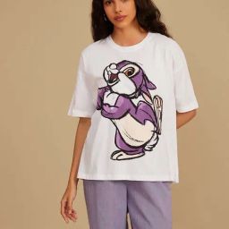 Kazo White Cotton Printed T-Shirt-image-36