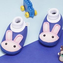 NESKA MODA Blue Cotton Booties-image-6