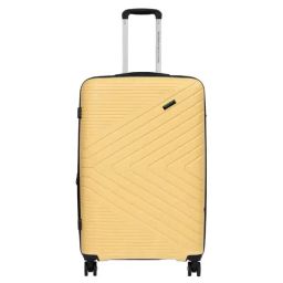 United Colors of Benetton Ragnar Pastel Yellow Textured Hard Large Trolley Bag -76.5 Cms-image-41