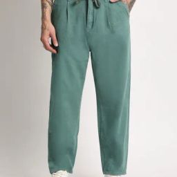 The Bear House Green Cotton Straight Fit Jeans-image-54