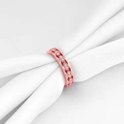 GIVA 925 Sterling Silver Rose Gold Ring for Women-image-24