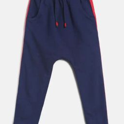 MINIKLUB Kids Navy Solid Joggers-image-45