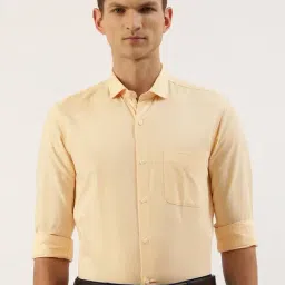 Peter England Beige Slim Fit Shirt-picture-6