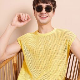 Mast & Harbour Open-Knit Semi-Sheer T-shirt-image-6