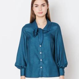 Zink London Teal Textured Shirt-picture-36