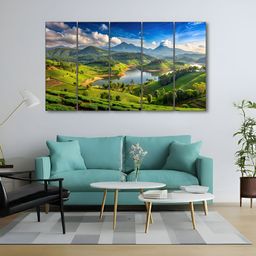 The Castle Decor Blue & Green 5 Pieces Nature Printed Wall Art-image-20