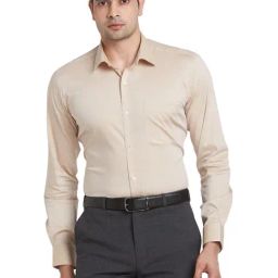 Raymond Beige Contemporary Fit Texture Shirt-picture-15