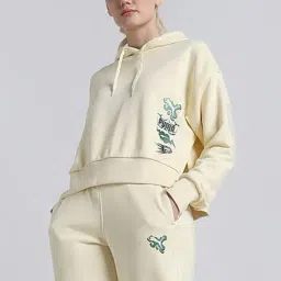 Puma Cream Cotton Plain Hoodie-image-61