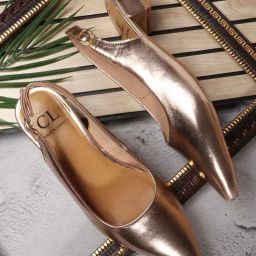 Carlton London Women's Rose Gold Sling Back Sandals-picture-27