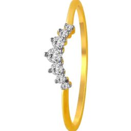 P.C. Chandra Jewellers 14KT (585) Yellow Gold and Diamond Finger Ring for Women-image-39