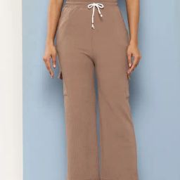 Aarika Brown Nylon Solid Pants-picture-14