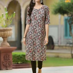 Moda Rapido Women Ethnic Motifs Printed Crepe Kurta-image-39