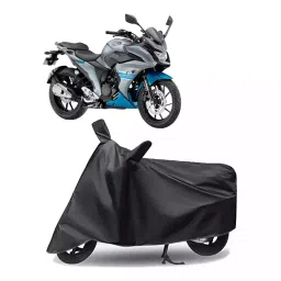 Auto Pearl Polyester Two Wheeler Cover for Yamaha Fazer 25 (Grey)-image-37