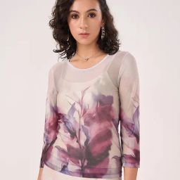 Honey By Pantaloons Purple Slim Fit Printed Top-picture-10