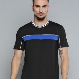 Alcis Men Black Solid Slim Fit Gym T-shirt-image-56