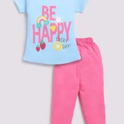 Todd N Teen Kids Pink Cotton Printed T-Shirts & Pajamas Set-picture-8