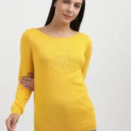 TOMMY HILFIGER Yellow Cotton Graphic Print Sweatshirt-picture-11