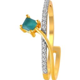 P.C. Chandra Jewellers 14KT (585) Yellow Gold and Diamond Finger Ring for Women-image-74