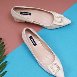 Sherrif Shoes Closed Back Pointed Toe Wedge Pumps-1