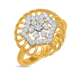 Kisna Diamond & Gold Jewellery Florence 14k (585) Diamond & Gold Ring For Women-picture-44