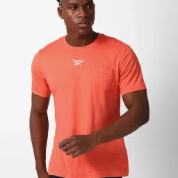 Reebok Orange Slim Fit Sports T-Shirt-image-27