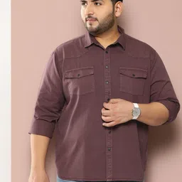 Sztori Men Plus Size Classic Solid Casual Shirt-picture-18